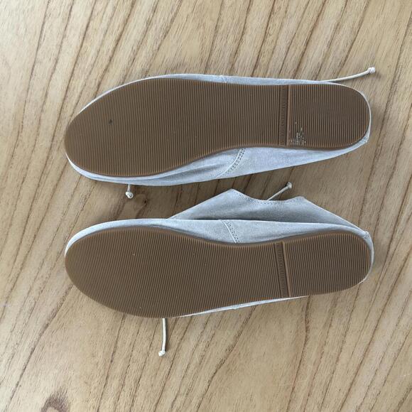 Hobes Boat Shoes Flats Womens EU 37 US 6.5 Suede Leather COOL GREY - Picture 2 of 4